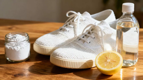 Sneaker vor einer schonenden materialgerechten Reinigung
