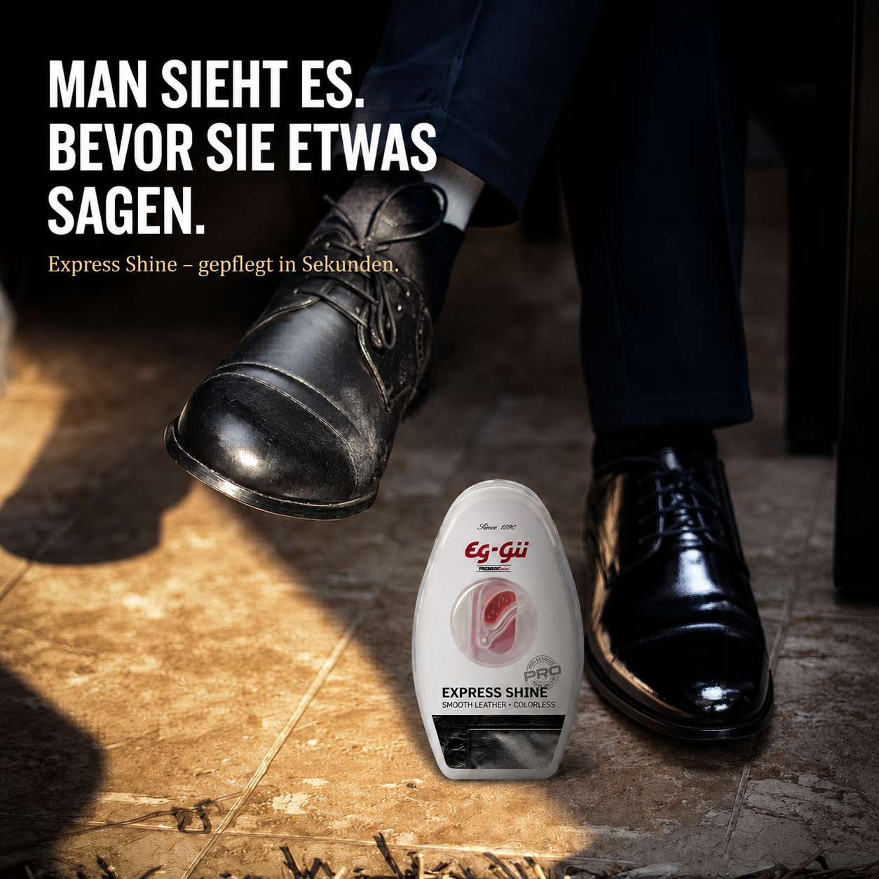 Express Shine Selbstglanzschwamm 6 ml Detailbild für Schuhglanz