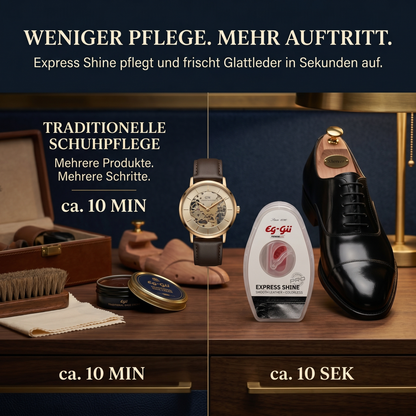 Express Shine Selbstglanzschwamm 6 ml Anwendung unterwegs