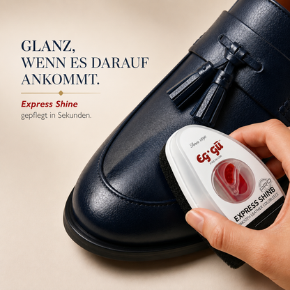 Express Shine Selbstglanzschwamm 6 ml Anwendung für Schuhglanz