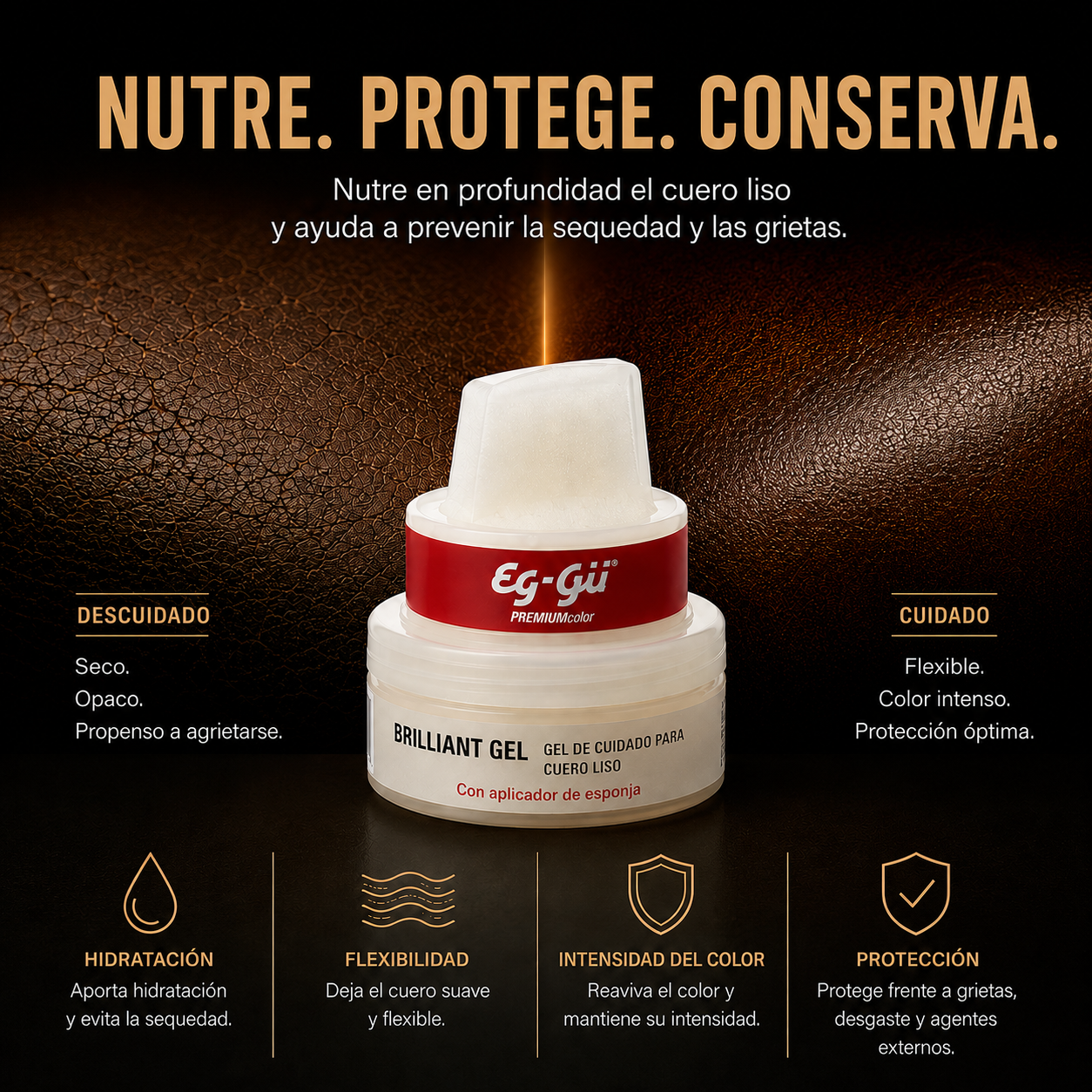 Brilliant Gel 50 ml – cuidado incoloro del cuero