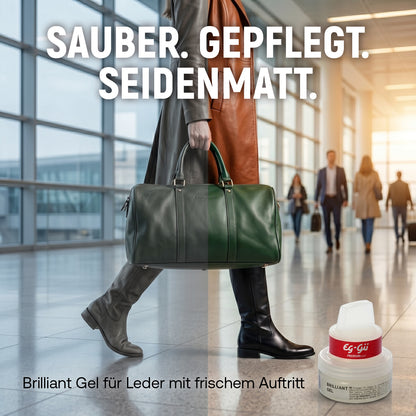 EG-GÜ Brilliant Gel 50 ml Detailbild für farblose Lederpflege