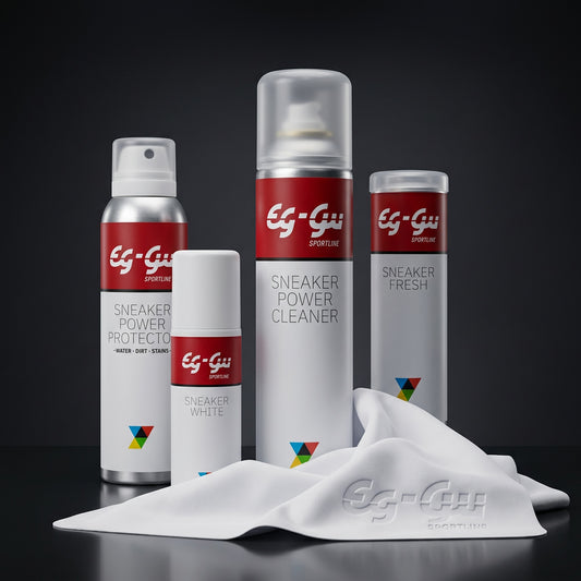 Sneaker Cleaner Set mit Sponge to go Anwendung für Sneakerreinigung