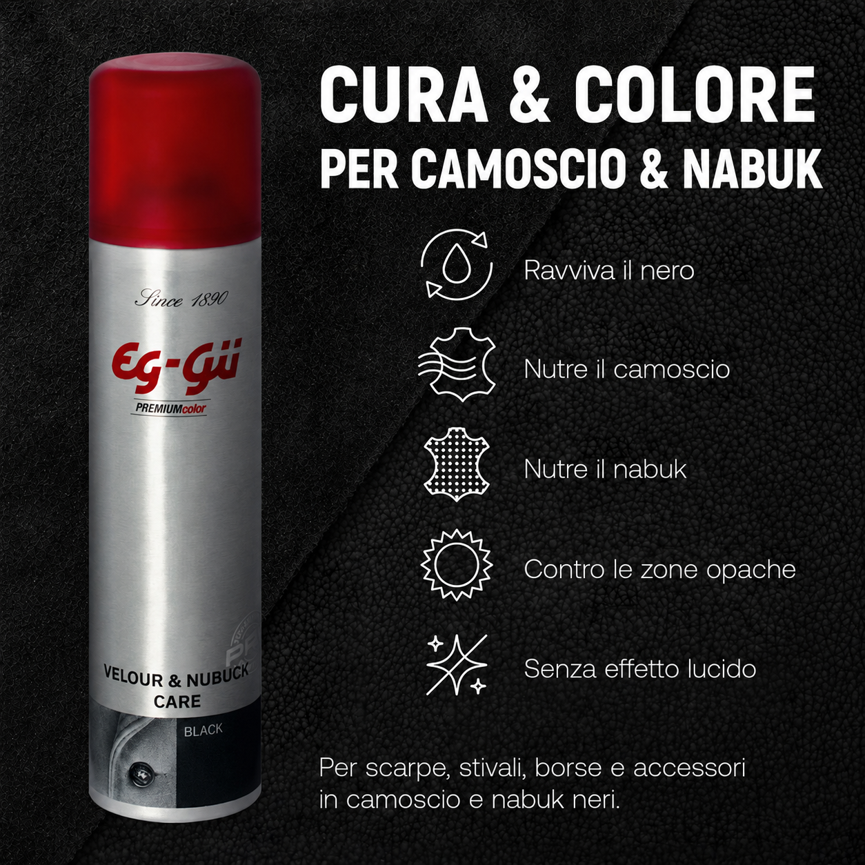Spray trattamento Velour & Nubuk Black 250 ml