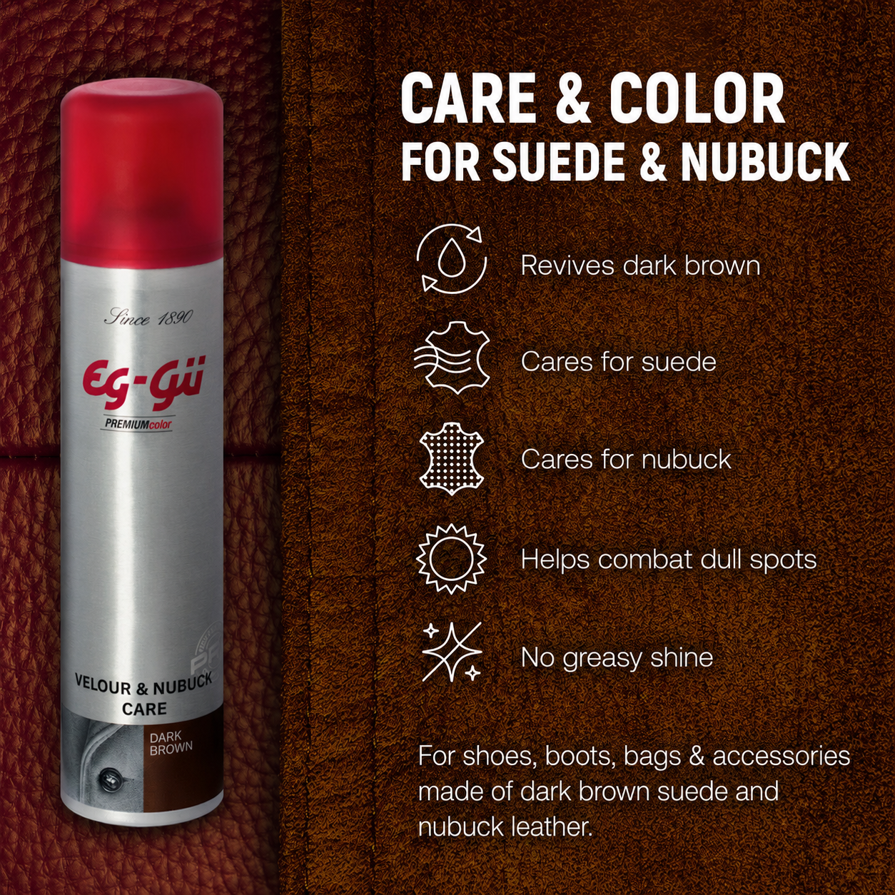 Velour & Nubuck Care Spray Dark Brown 250 ml