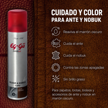 Velour & Nubuk Care Spray marrón oscuro 250 ml