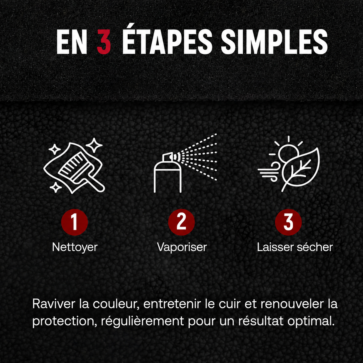 Spray d’entretien Velour & Nubuck noir 250 ml