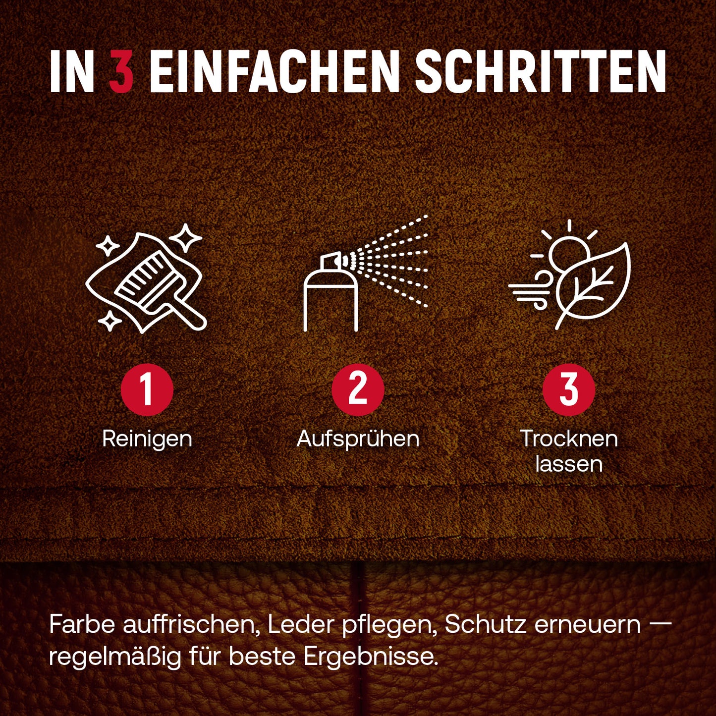 Velour & Nubuk Pflegespray Dunkelbraun 250 ml Pflegeergebnis