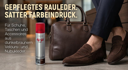 Velour & Nubuk Pflegespray Dunkelbraun 250 ml Anwendung und Pflege