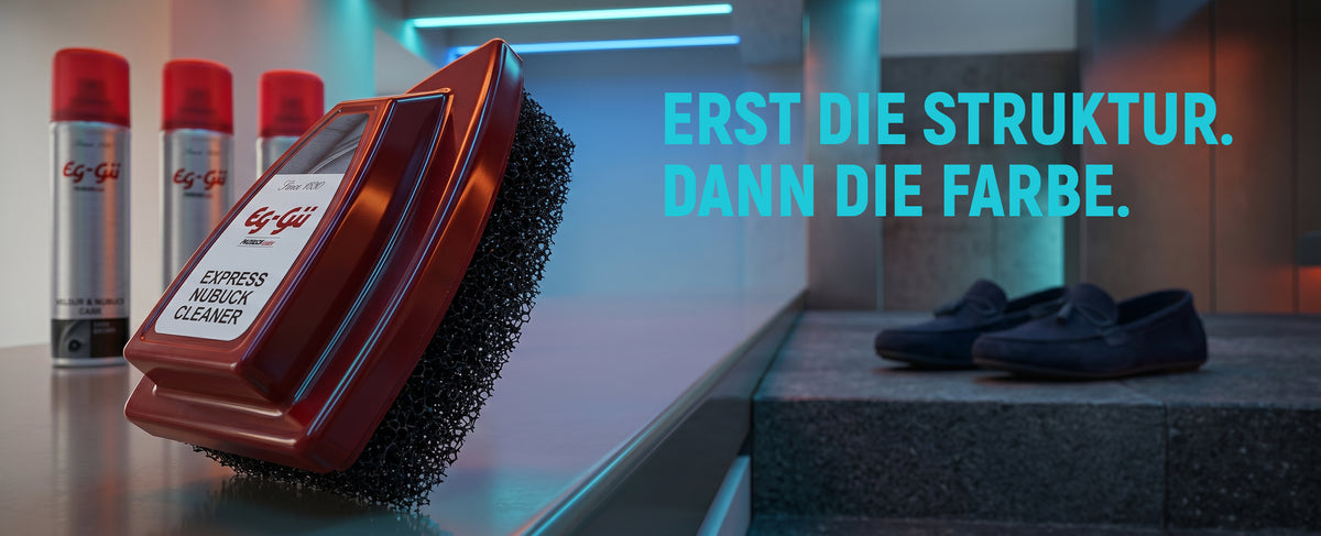 EG-GÜ Express Nubuk Reiniger – geeignet für helle und dunkle Nubuk- und Wildlederfarben