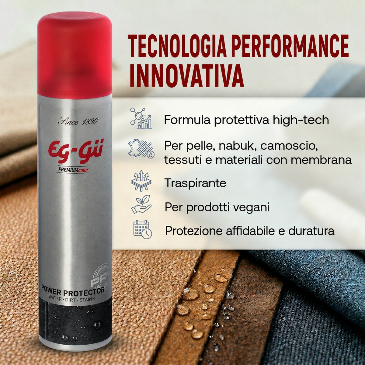 EG-GÜ Power Protector 250 ml – protezione per pelle, tessuti e materiali adatti