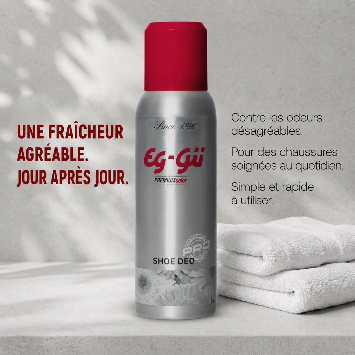 EG-GÜ Shoe Deo 125 ml – adapté aux chaussures en cuir, textile et matériaux synthétiques