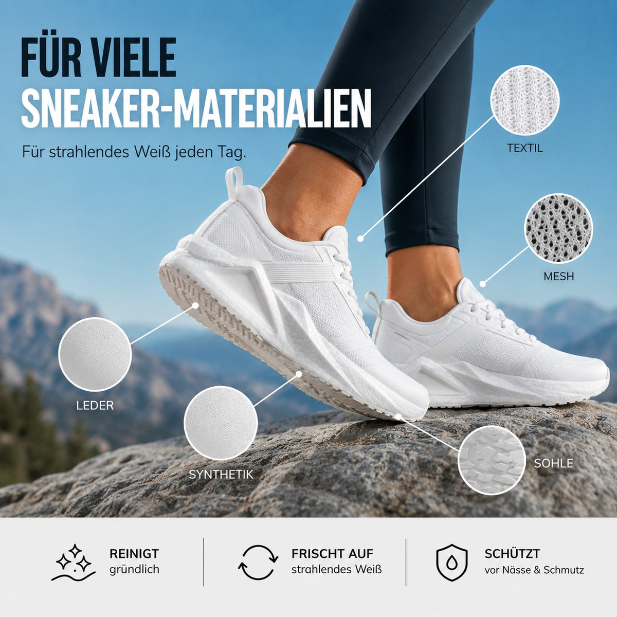 Kit de nettoyage pour baskets avec éponge de voyage